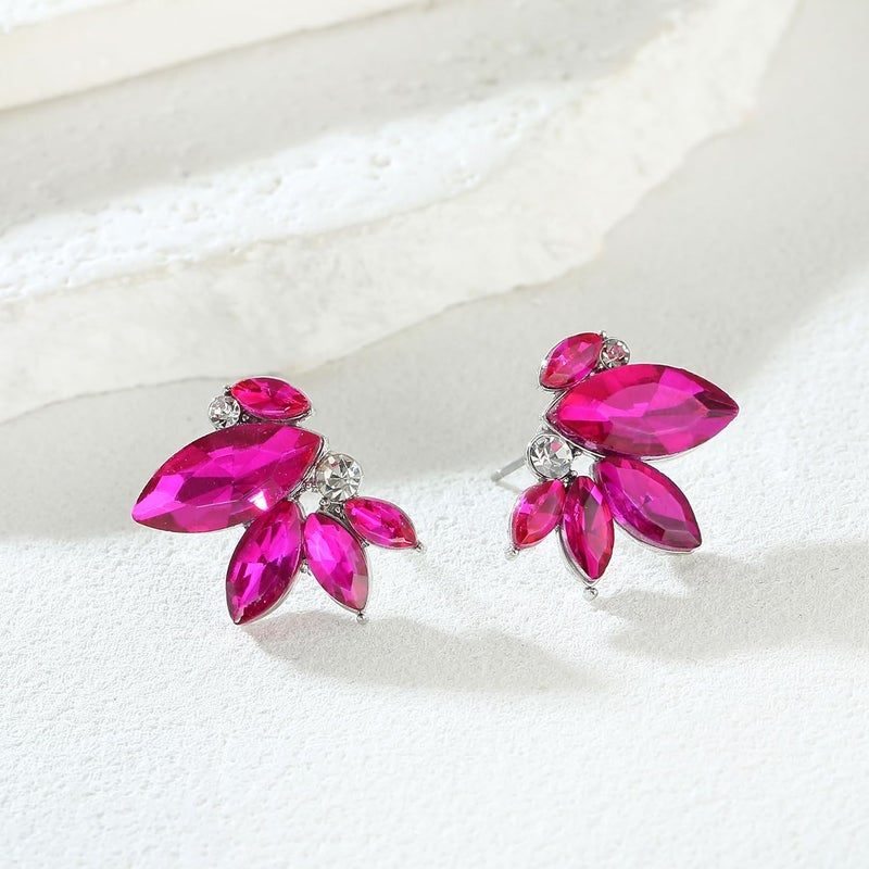 Spiritlele Sparkly Rhinestone Drop Earring Dainty Faux Crystal Earring Studs for Women Wedding Prom Party - Image 4